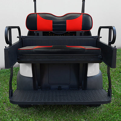 SEAT-931BR-R - RHOX Rhino Seat Box Kit, Rally Black/Red,  Club Car Tempo, Precedent 04+ SEAT-931BR-R