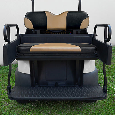 SEAT-931BT-S - RHOX Rhino Seat Box Kit, Sport Black/Tan,  Club Car Tempo, Precedent 04+ SEAT-931BT-S