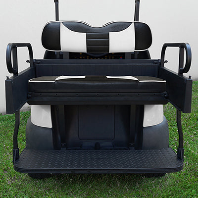 SEAT-931BW-R - RHOX Rhino Seat Box Kit, Rally Black/White,  Club Car Tempo, Precedent 04+ SEAT-931BW-R
