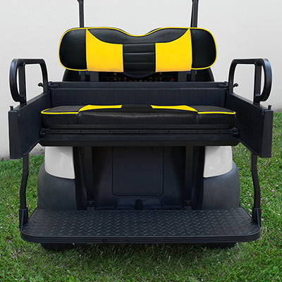 SEAT-931BY-R - RHOX Rhino Seat Box Kit, Rally Black/Yellow,  Club Car Tempo, Precedent 04+ SEAT-931BY-R