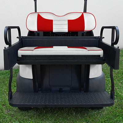 SEAT-931WR-R - RHOX Rhino Seat Box Kit, Rally White/Red,  Club Car Tempo, Precedent 04+ SEAT-931WR-R
