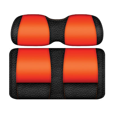 EZGO RXV 2008+ DoubleTake Veranda Front Cushion Set Black Orange SEAT-DT1113-BOR