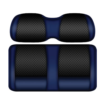 Club Car Precedent DoubleTake Clubhouse Front Cushion Set 2004 up Black Navy SEAT-DT1323-BNV