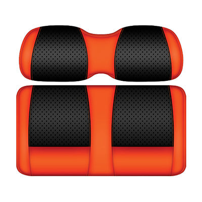 Club Car Precedent DoubleTake Clubhouse Front Cushion Set 2004 up Black Orange SEAT-DT1323-BOR