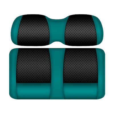 Club Car DS DoubleTake Clubhouse Seat Pot Cushion Set 2000 Up Black Teal SEAT-DT3322-BTL