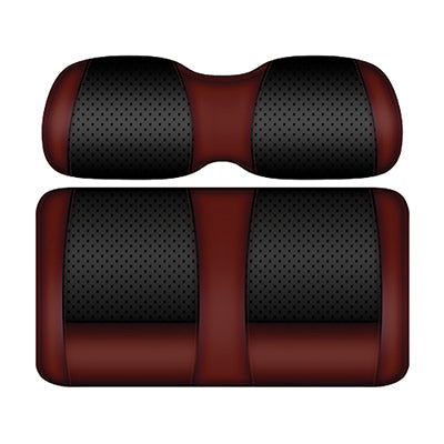 Club Car Precedent DoubleTake Clubhouse Seat Pod Cuhsion Set 2004 Up Black Burgundy SEAT-DT3323-BBY