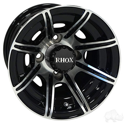 RHOX RX150 8 Spoke Machined Gloss Black With Center Cap 10x7 ET-25 TIR-RX150