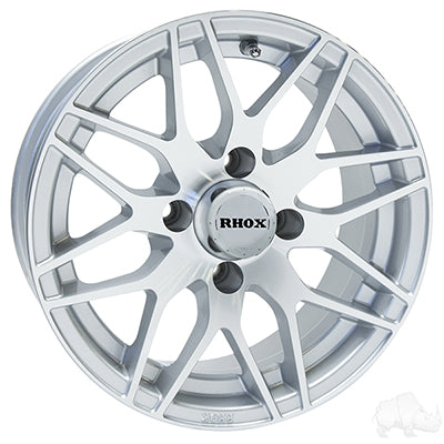 RHOX Wheel RX177 Machined Silver 13x6 Centered TIR-RX177-MS