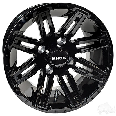 RHOX Wheel RX265 Gloss Black 12x7 ET-25 TIR-RX265-B