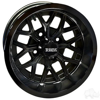 RHOX Wheel RX284 Gloss Black 12x6 ET-10 TIR-RX284-B