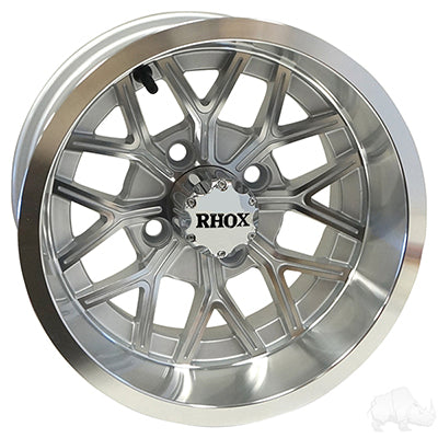 RHOX Wheel RX284 Machined Silver 12x6 ET-10 TIR-RX284-MS