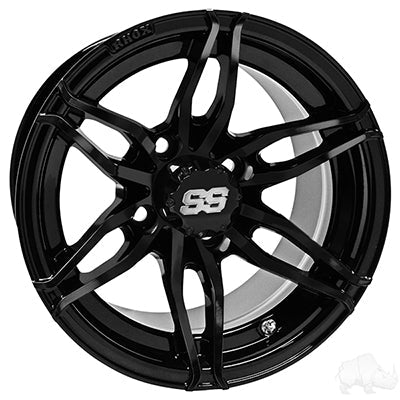 RHOX Wheel RX377 Gloss Black 12x7 ET-25 TIR-RX377-B