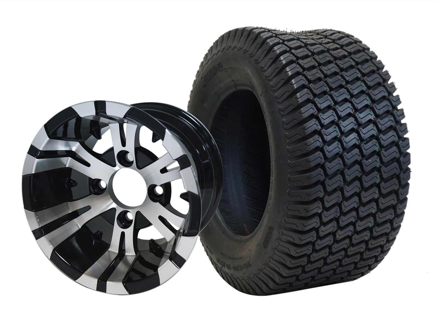 STEELENG 10" Vampire Machined Black Wheel Aluminum Alloy STEELENG 18""x9""-10"" All Terrain Tire DOT approved WH1022-TR1008