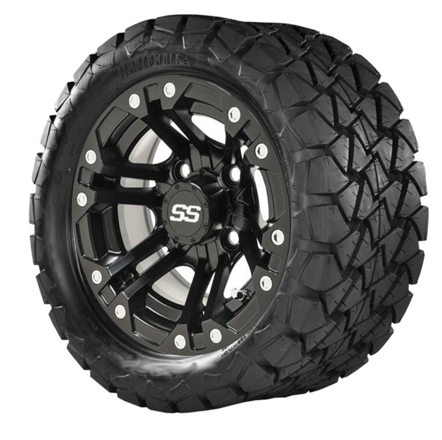 10" GTW Specter Matte Black Wheels with 22" Timberwolf Mud Tires - Set of 4 A19-317