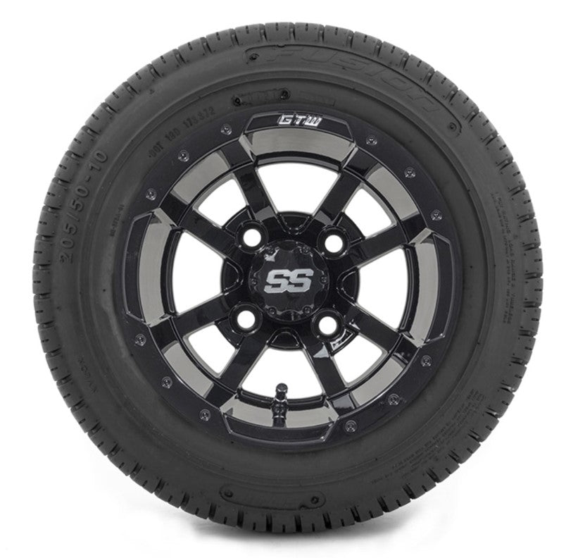 10" GTW Tempest Wheels with DOT Fusion Street Tires - Set of 4 A19-334