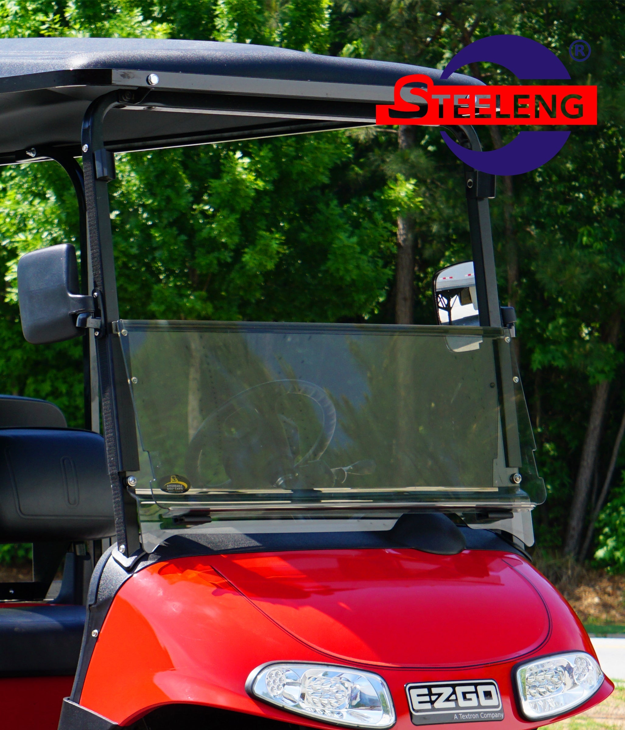 SGC FOLDABLE TINTED WINDSHIELD FOR EZGO RXV (2008-2015) GOLF CART WSRX01